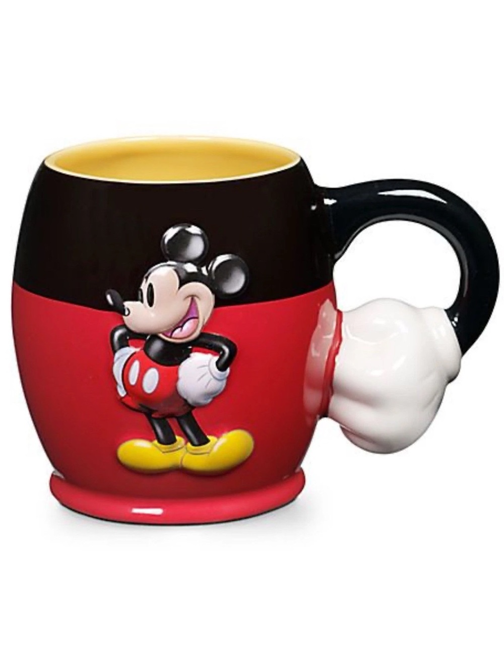 Disney Parks Mickey Mouse Sculpted 3D Arm Glove Handle Coffee Mug - 16oz